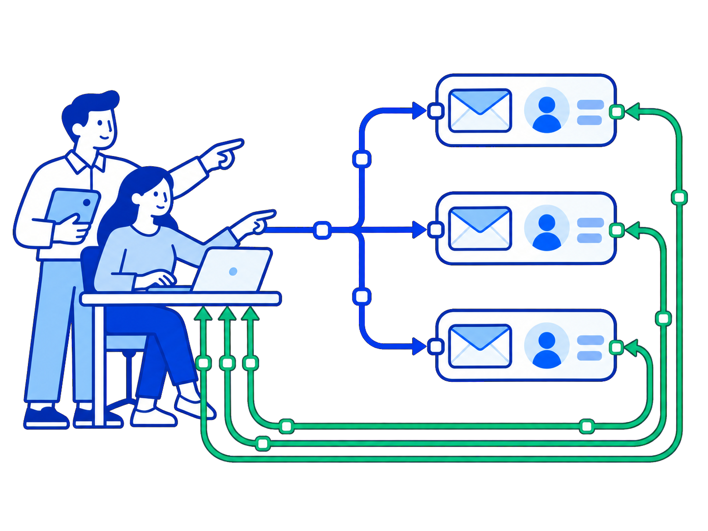 An agency team directs campaigns across three separate client workspaces.